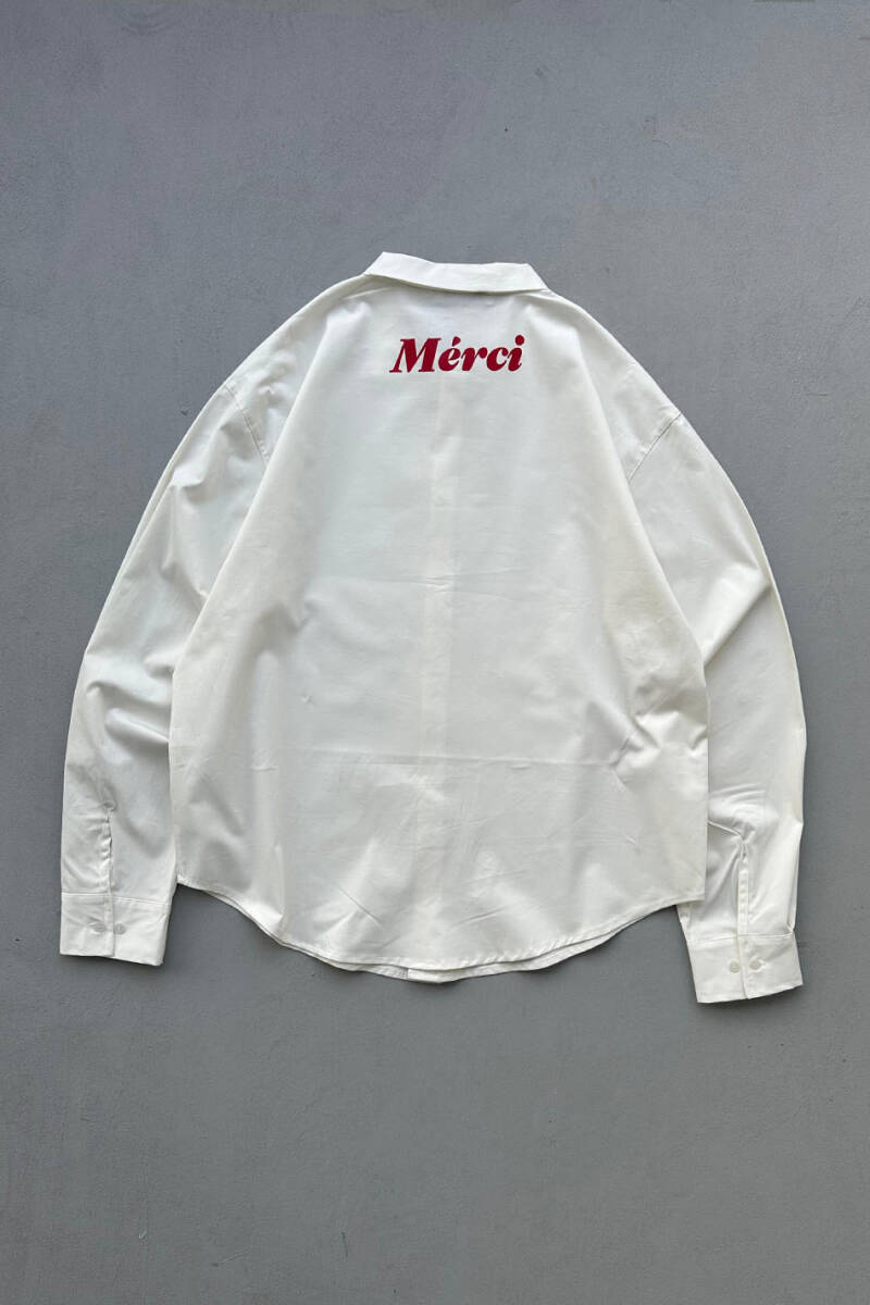 Merci Ekru Essential Oversize Gömlek - 1