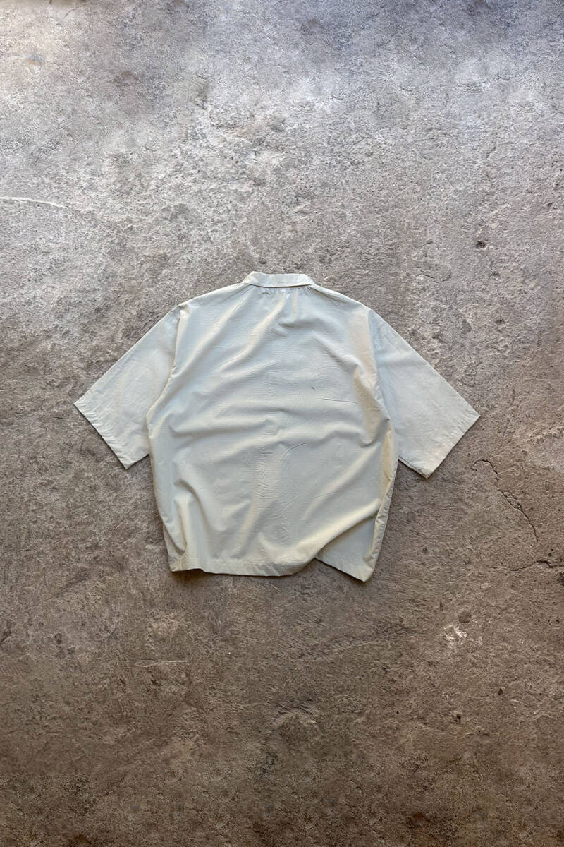 Mint Gri Yarım Kol Oversize Gömlek - 5