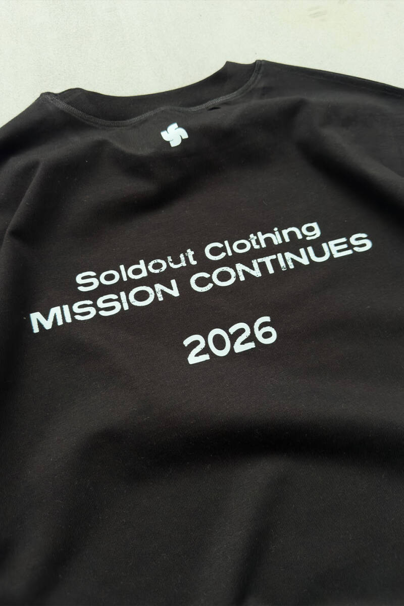 Mission Continues Siyah Oversize Tişört - 3