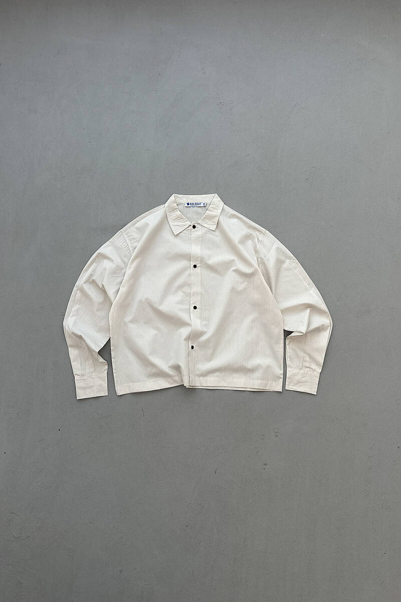 Mor Çizgili Oversize Gömlek - SOLDOUT