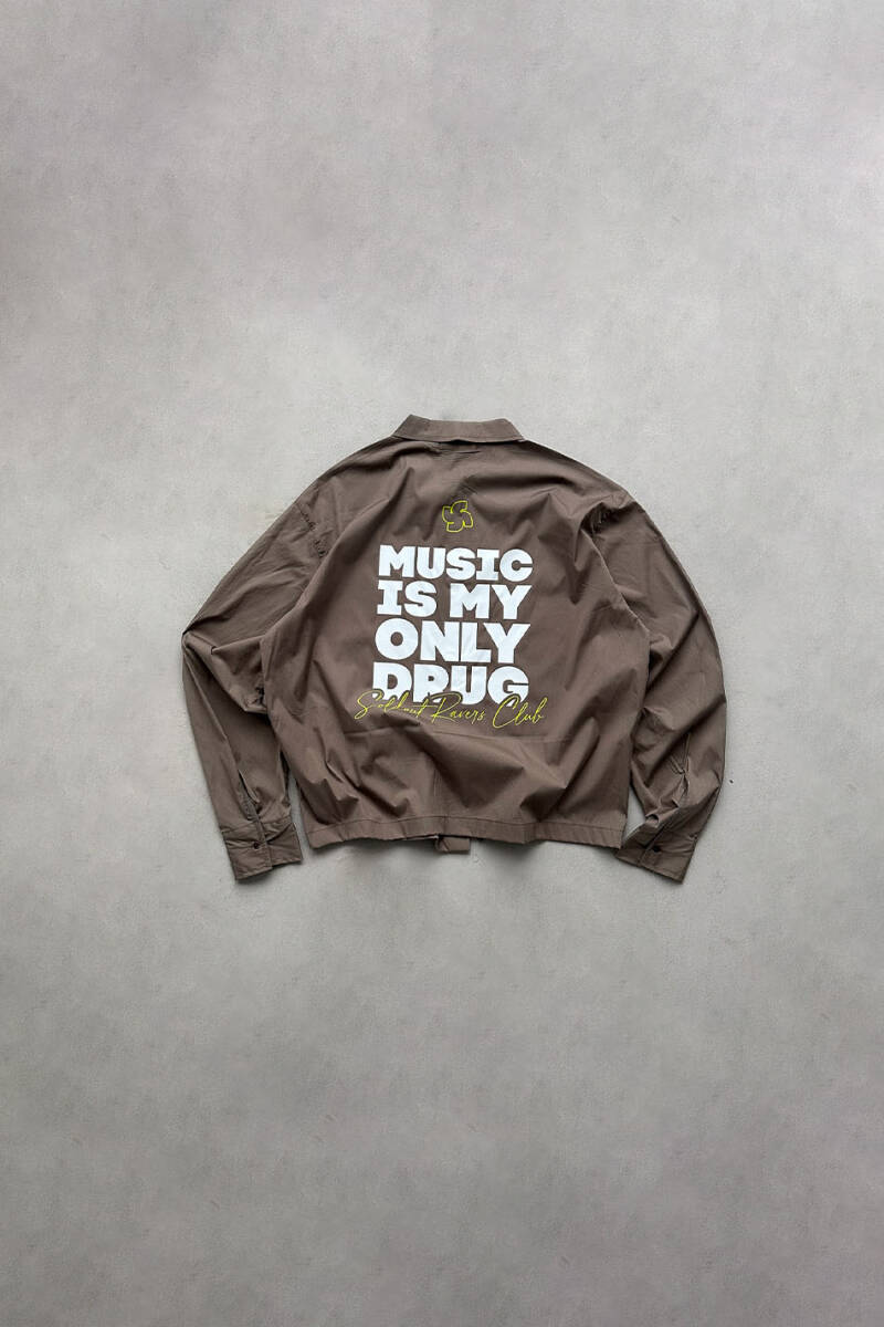 Music is My Only Drug Vizon Oversize Gömlek - SOLDOUT