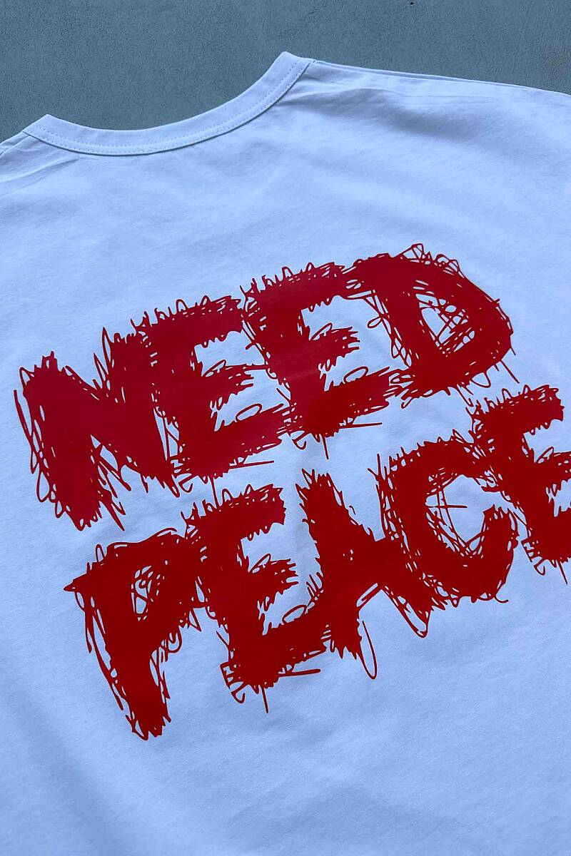 Need Peace Kolsuz Tişört - 4