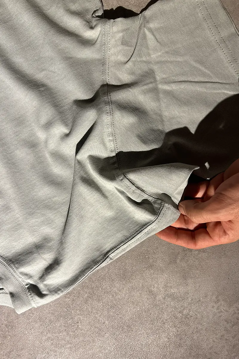 Nudes Ghost Sage Ortadan Dikişli Oversize Tişört - 4