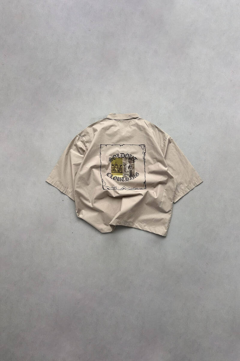 Old Sufi Yarım Kol Oversize Gömlek - SOLDOUT