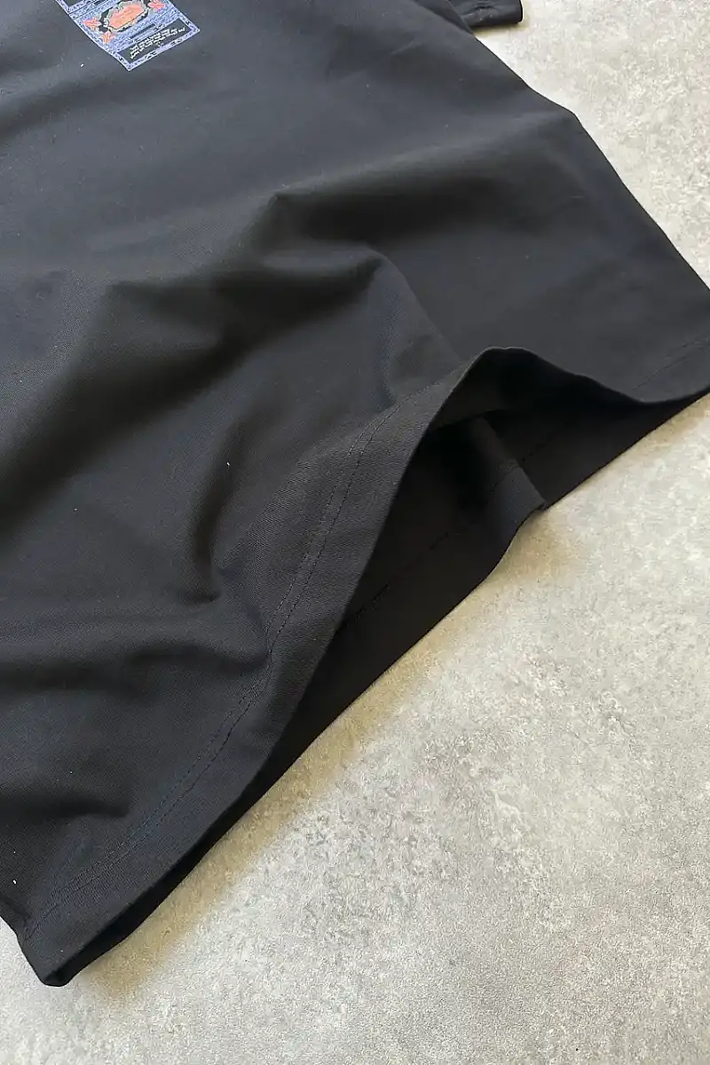 Önü Arap Çarşaf Baskılı Oversize T-Shirt - 4