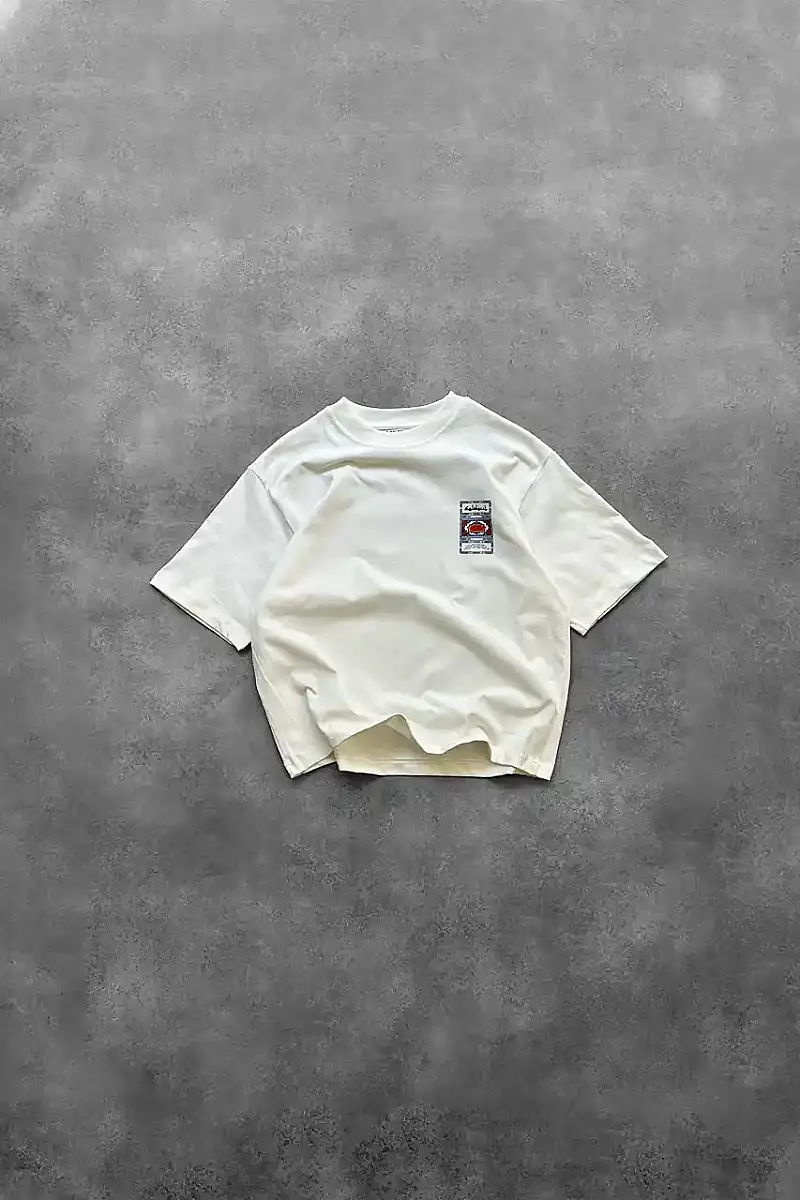 Önü Arap Çarşaf Baskılı Oversize T-Shirt - 1