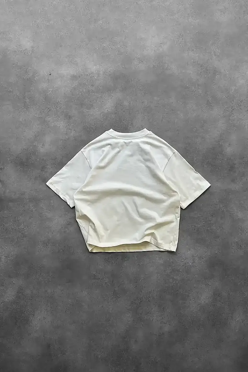 Önü Arap Çarşaf Baskılı Oversize T-Shirt - 4