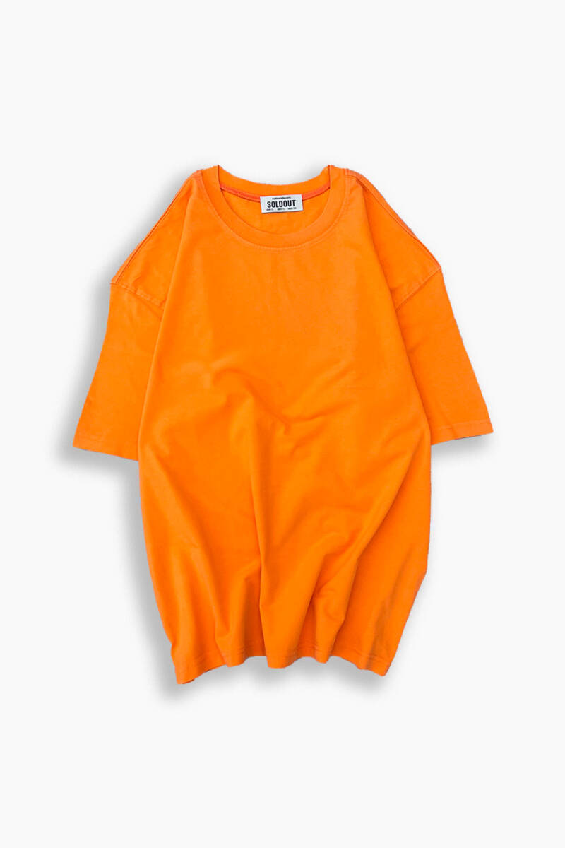 Oversize Basic Turuncu Tişört 