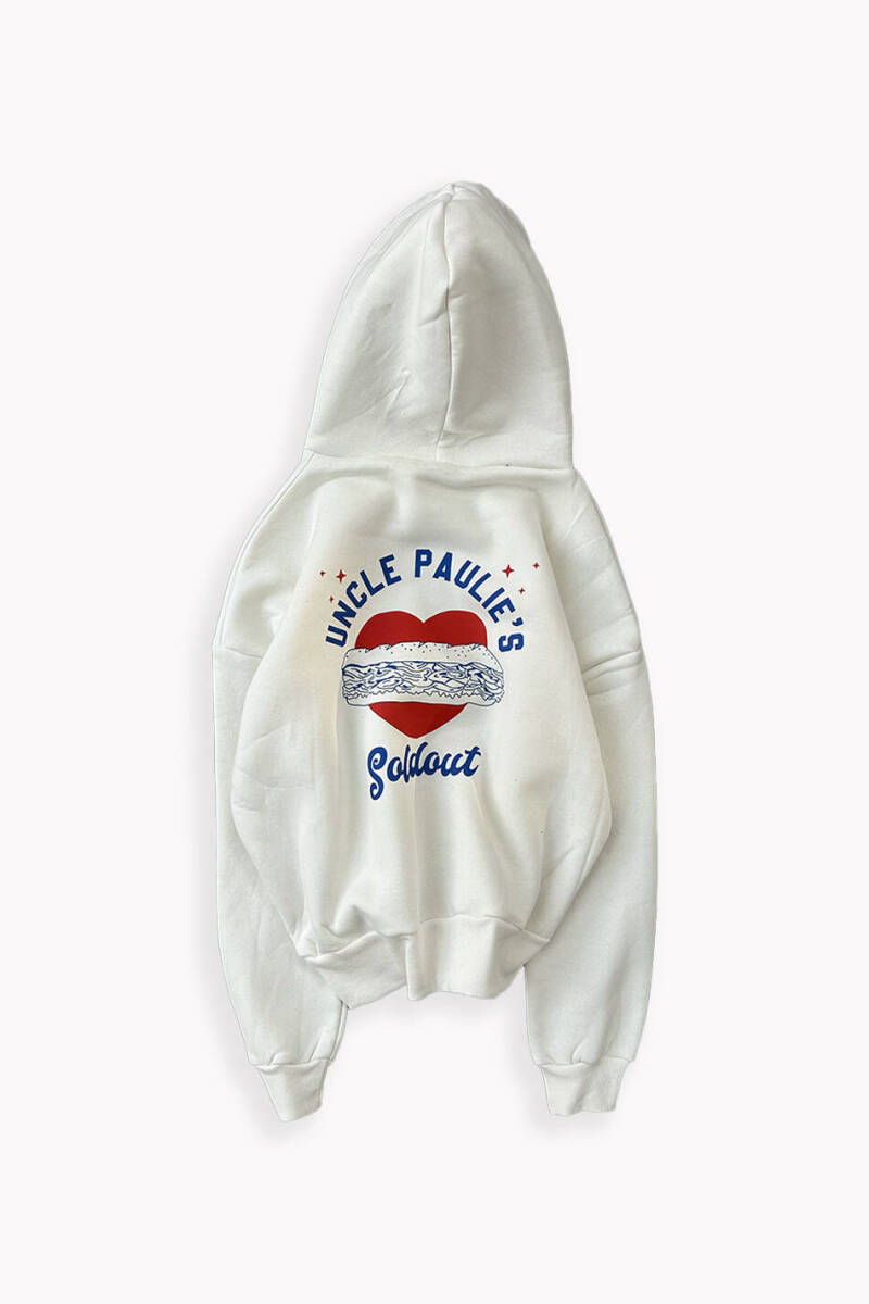 Paulie Ekru Oversize Boxy Fit Hoodie - SOLDOUT