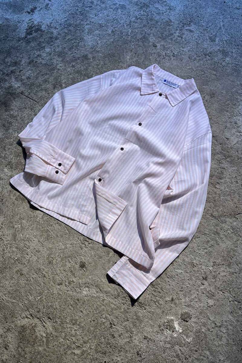 Pembe Çizgili Oversize Gömlek - 8