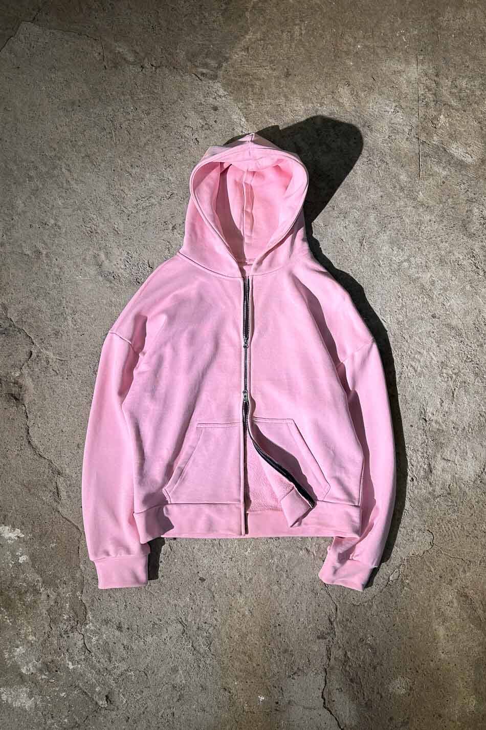 Pembe Heavyweight Oversize Boxy Fit Zip Hoodie - SOLDOUT