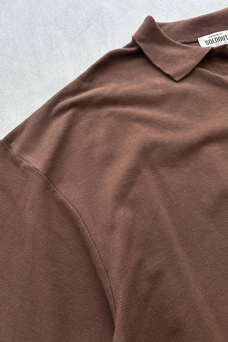 Polo Yaka Boxy Fit Crop Tişört - 3