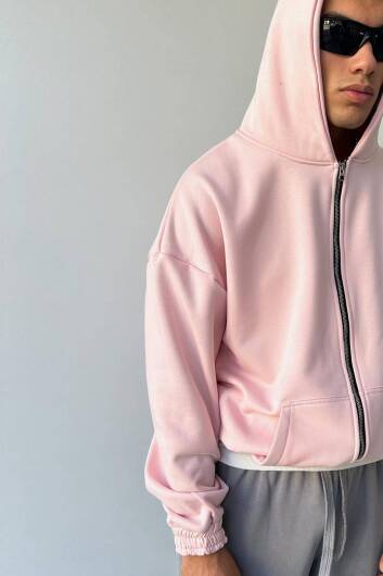 Pudra 385 GSM Oversize Boxy Fit Zip Hoodie - 3