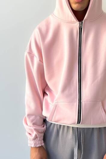 Pudra 385 GSM Oversize Boxy Fit Zip Hoodie - 2