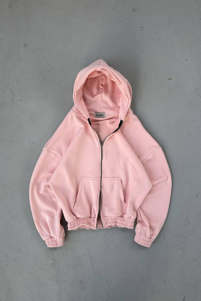 Pudra 385 GSM Oversize Boxy Fit Zip Hoodie - 1