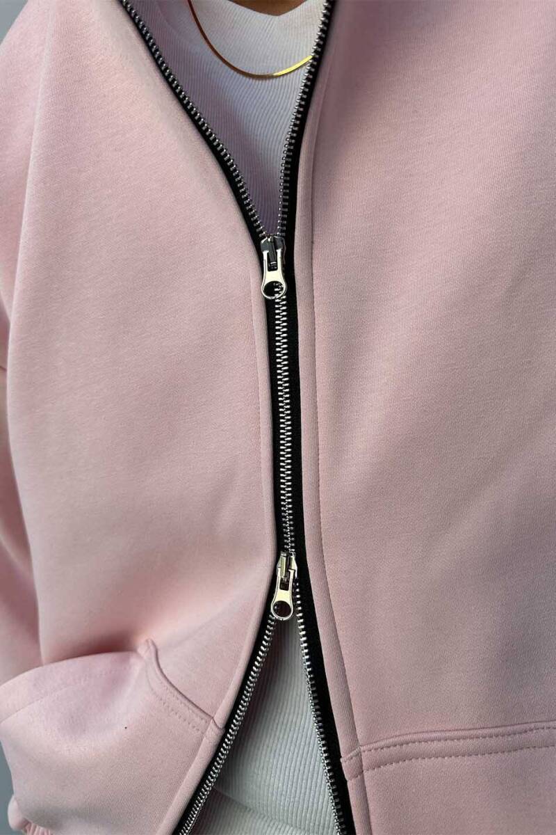Pudra 385 GSM Oversize Boxy Fit Zip Hoodie - 6