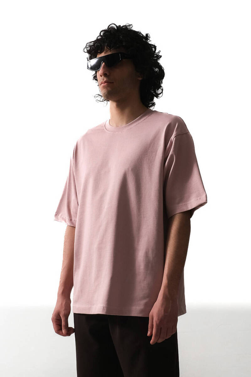 Pudra Basic Oversize Tişört - 1