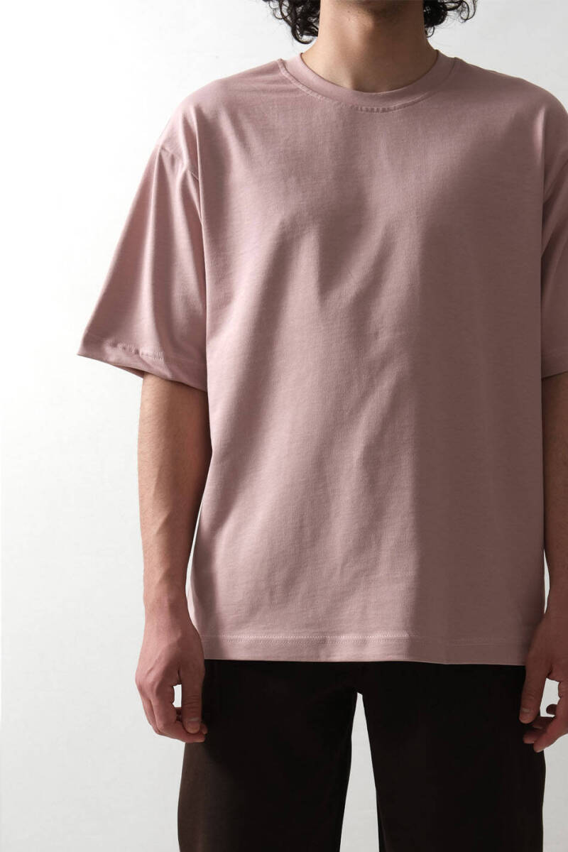 Pudra Basic Oversize Tişört - 4