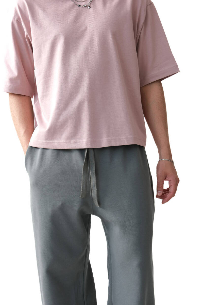 Pudra Boxy Fit Tişört - 3
