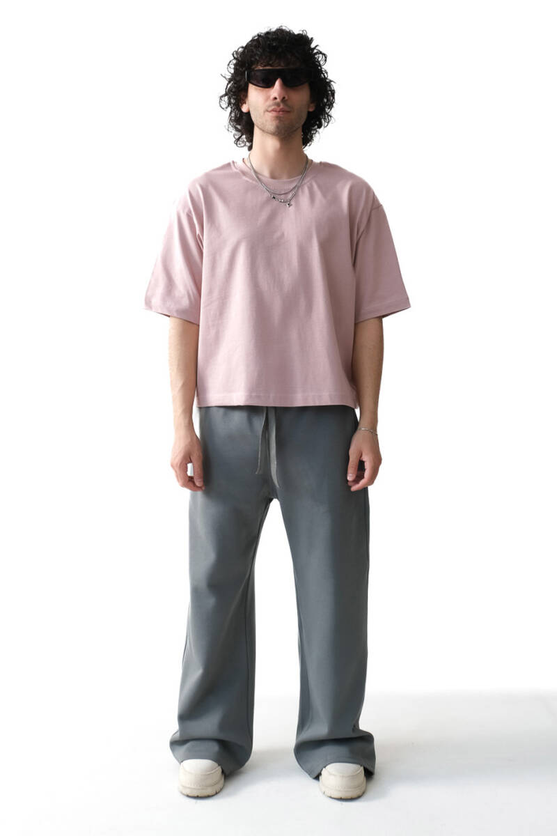 Pudra Boxy Fit Tişört - 2