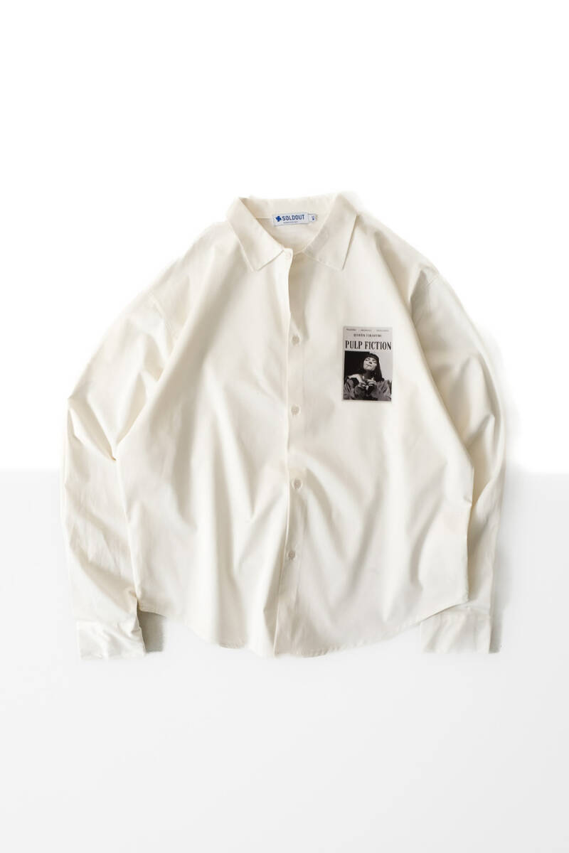 Pulp Fiction Ekru Essential Oversize Gömlek - 2