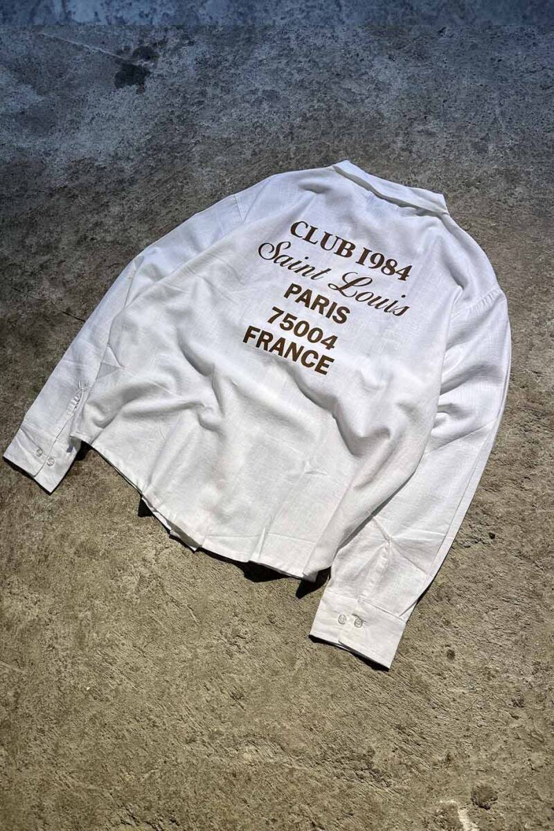 Saint Louis Oversize %100 Pamuk İnce Gömlek - 2