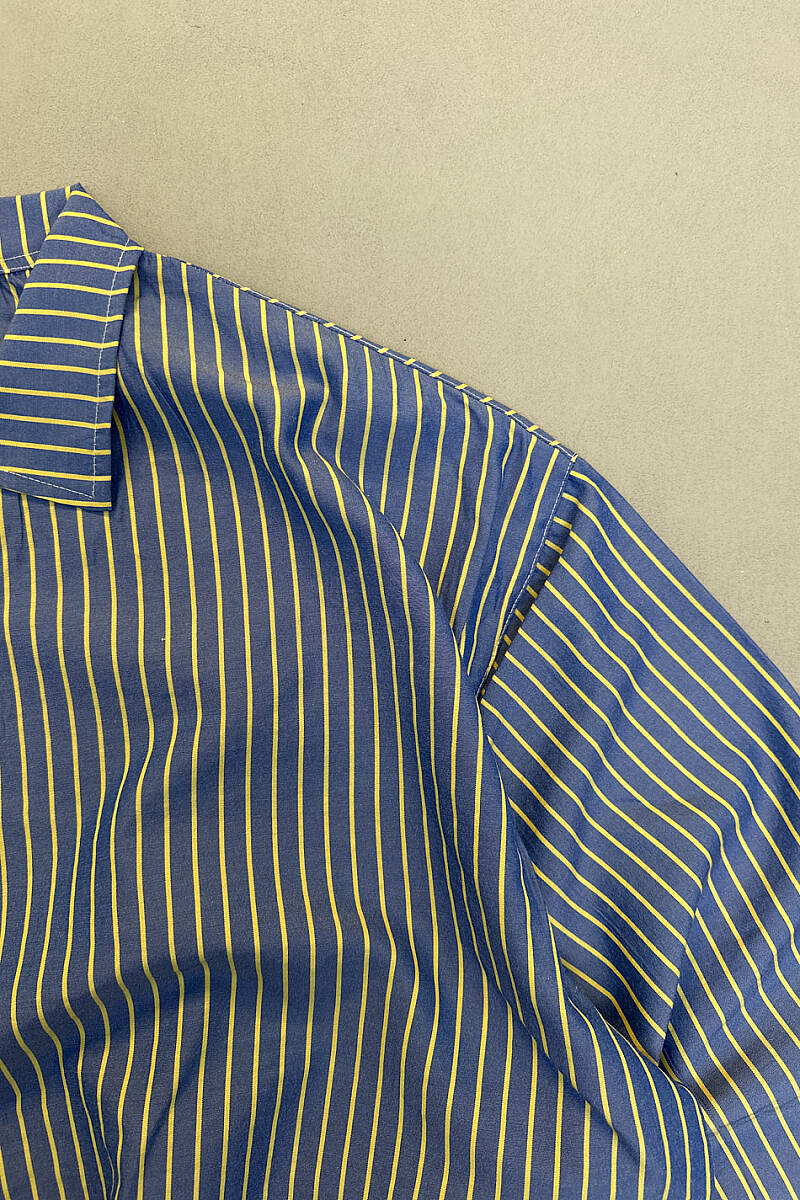 Sarı - Lacivert Oversize Gömlek - SOLDOUT (1)