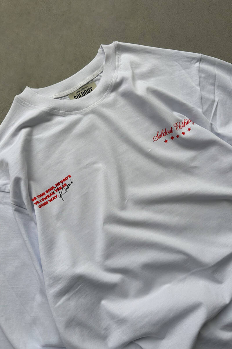 Lose Your Soul Beyaz Long Sleeve Tee - SOLDOUT (1)
