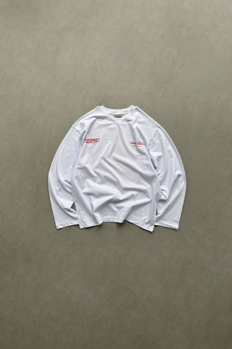 Lose Your Soul Beyaz Long Sleeve Tee - SOLDOUT