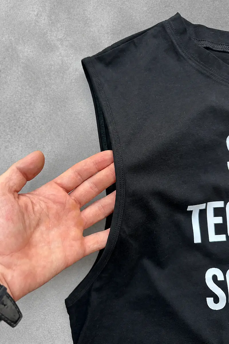 She Said Techno Or Me Baskılı Sporcu Atlet - 4