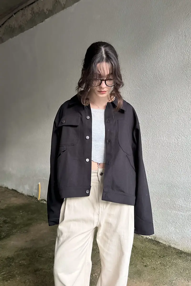 Siyah - Bej Workwear Takım - 5