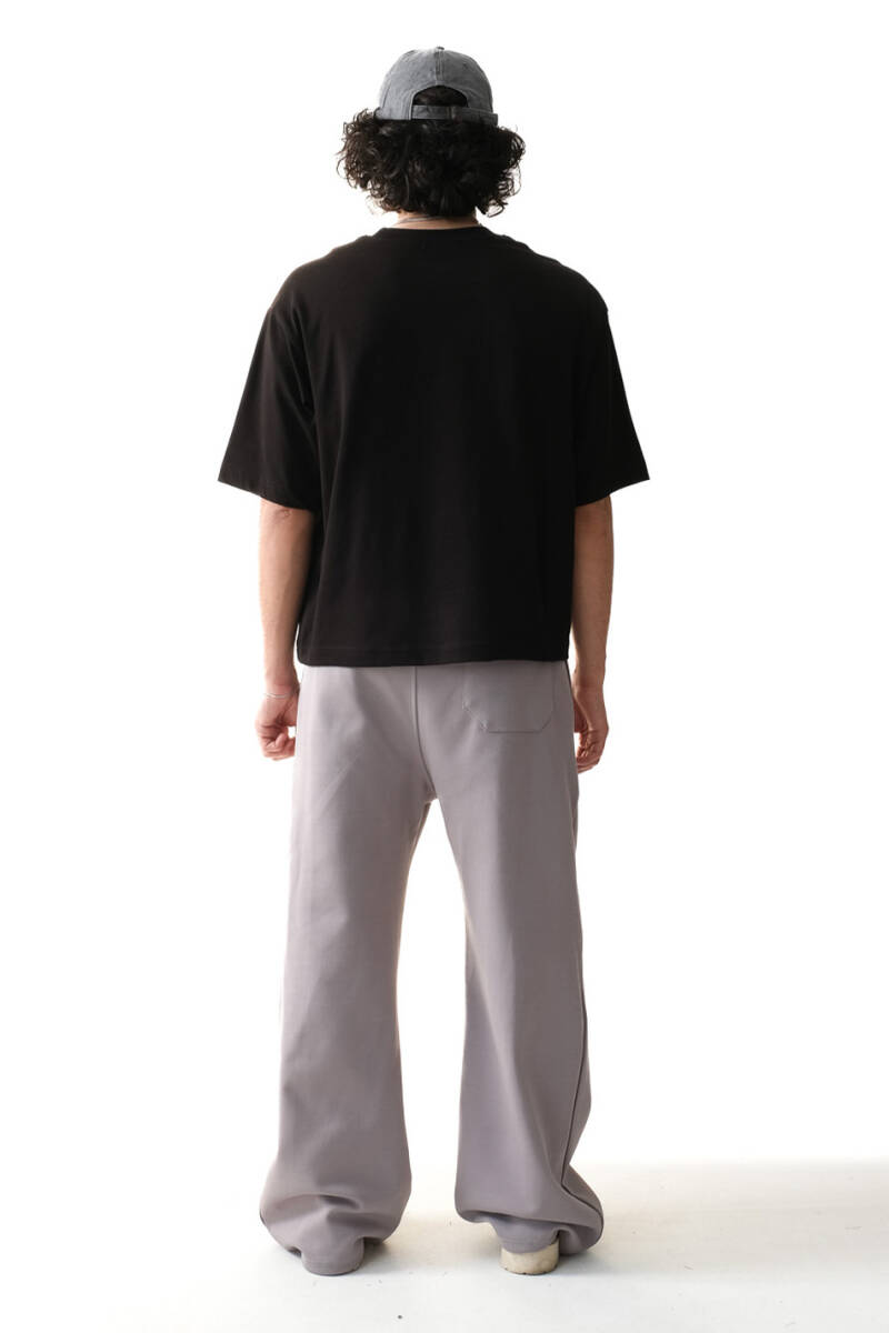 Siyah Boxy Fit Tişört - 4