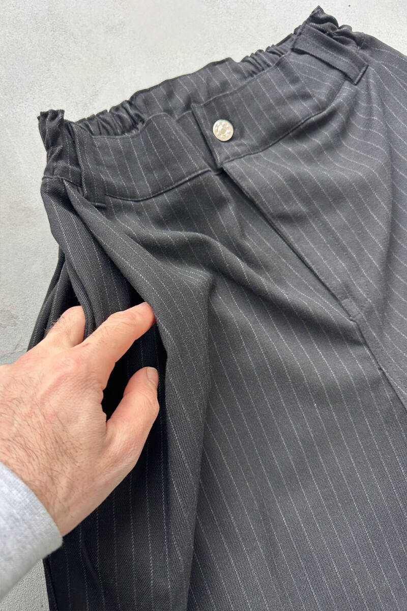 Çizgili Siyah Fenna V1 Pantolon - SOLDOUT (1)