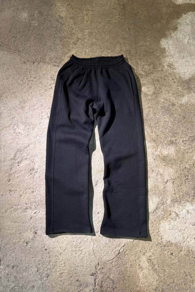 Siyah Çift Dikiş Detaylı Heavyweight (550GSM) Baggy Eşofman - SOLDOUT