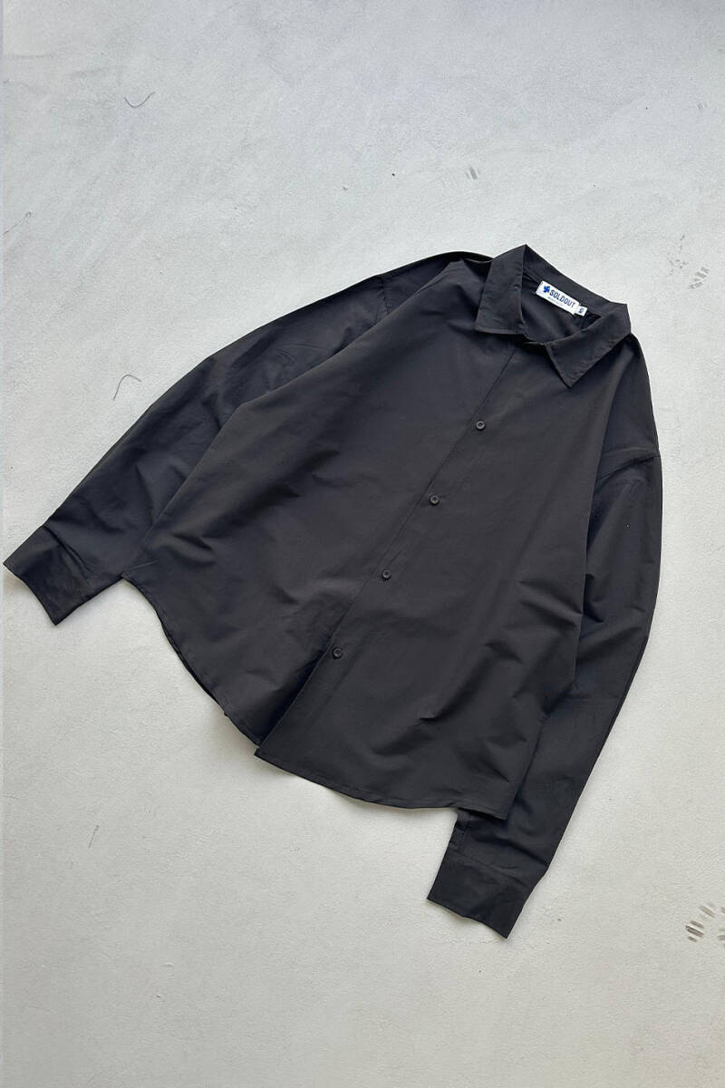 Siyah Essential Oversize Gömlek - 2