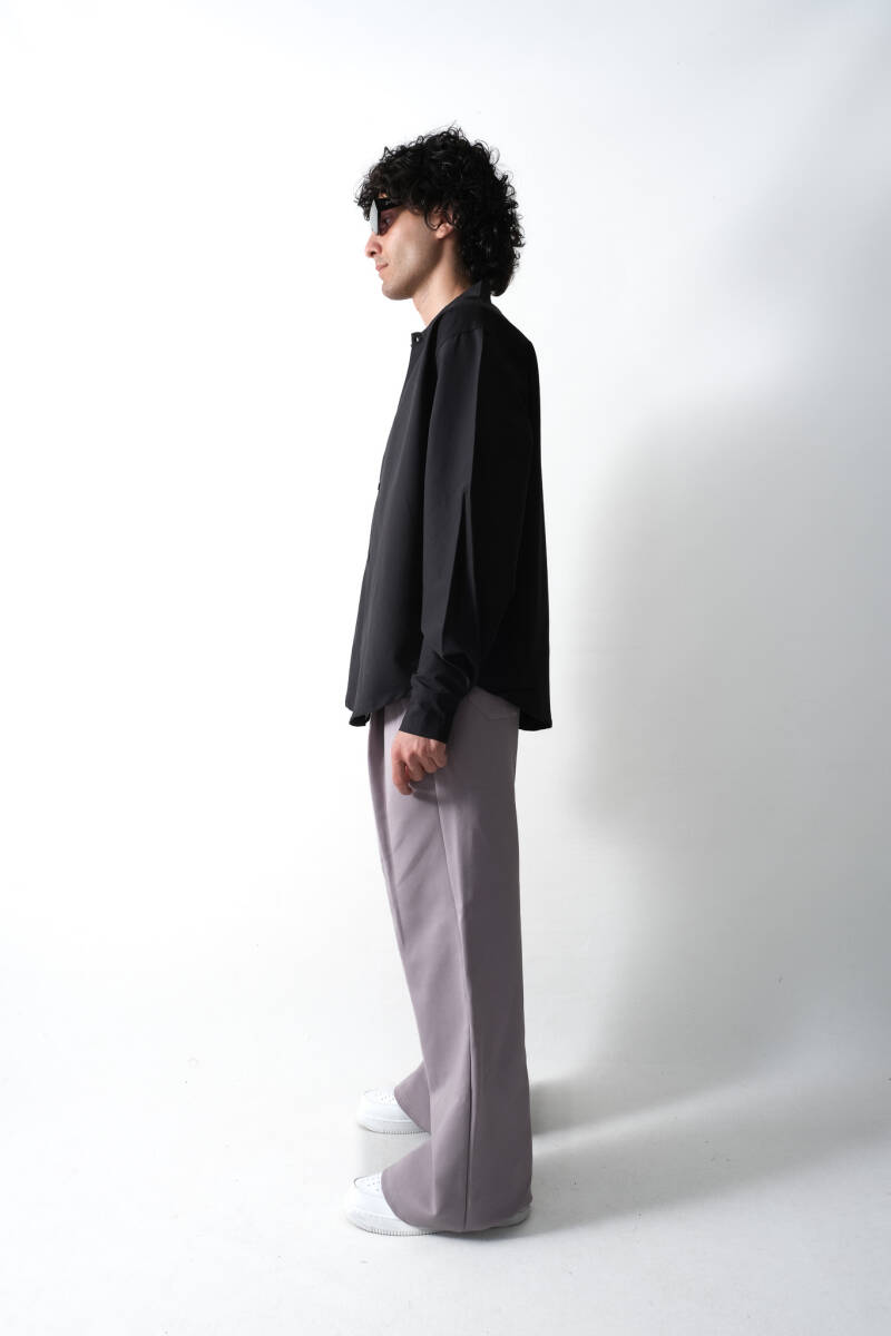Siyah Essential Oversize Gömlek - 4