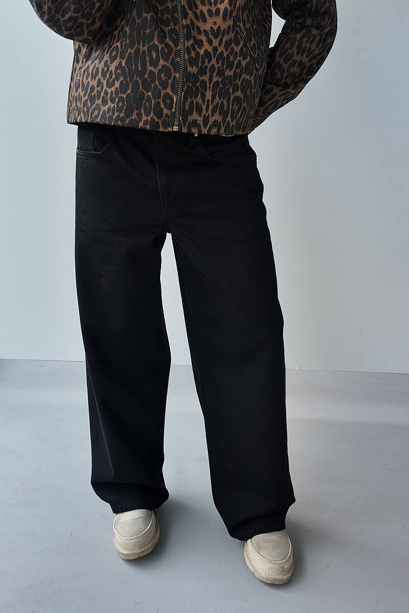 Siyah Extra Baggy Fit Jean - 3