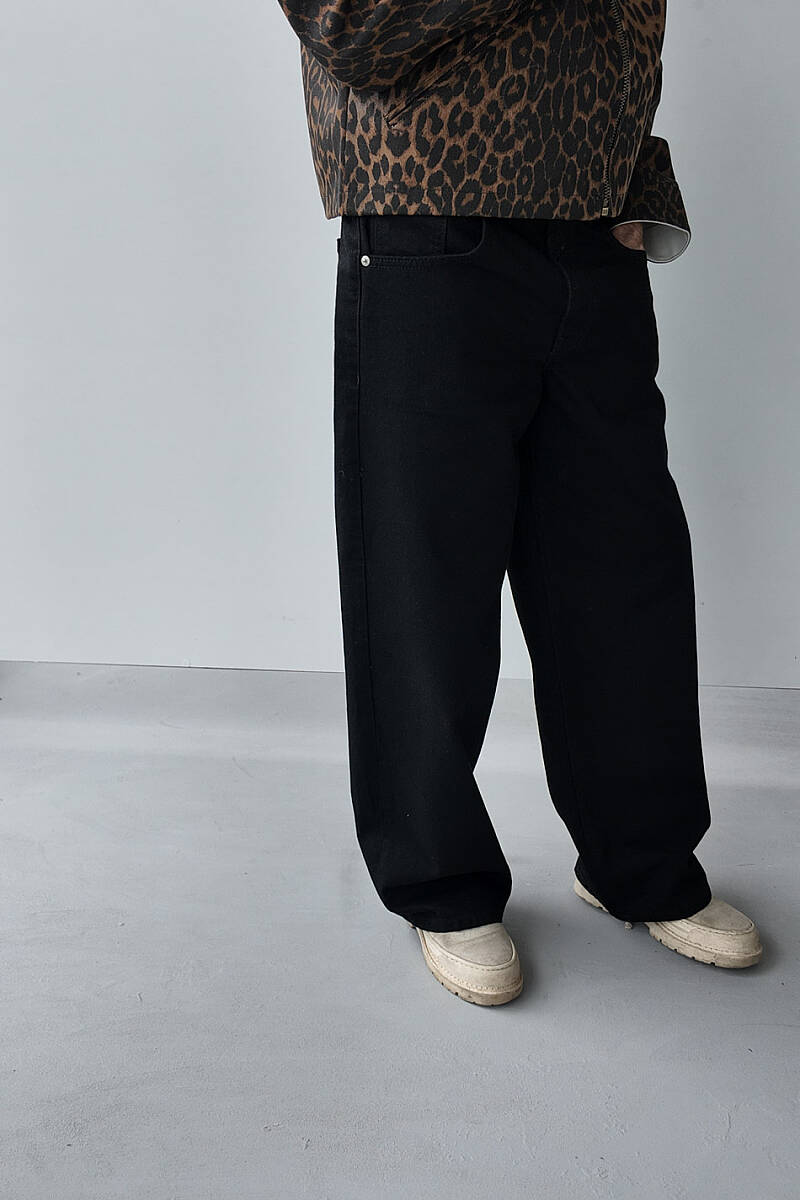 Siyah Extra Baggy Fit Jean - 5
