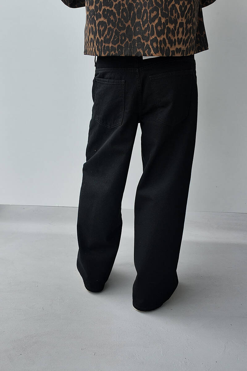 Siyah Extra Baggy Fit Jean - 6