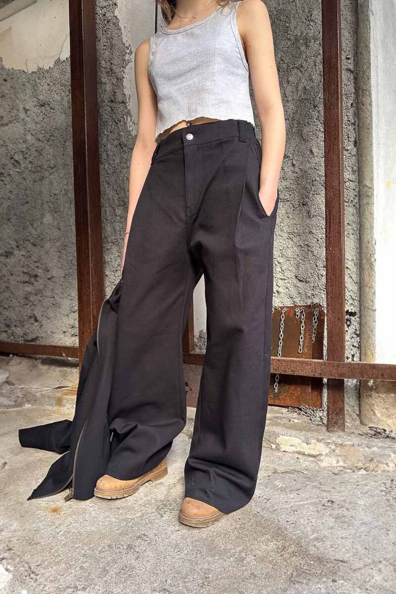Siyah Fenna V1 Gabardin Pantolon - 4