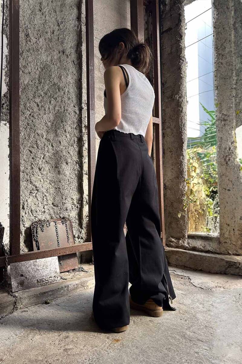 Siyah Fenna V1 Gabardin Pantolon - 7