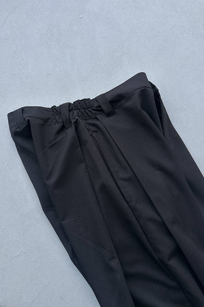 Siyah Fenna V2 Pileli Baggy Kumaş Pantolon - 14