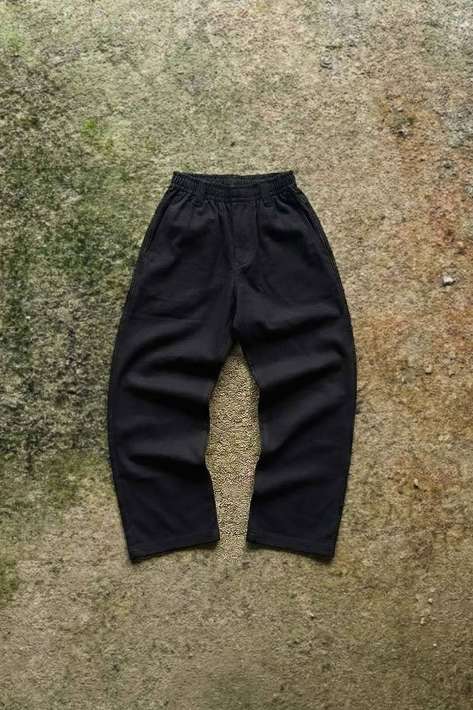 Siyah Gabardin Baggy Pantolon - SOLDOUT