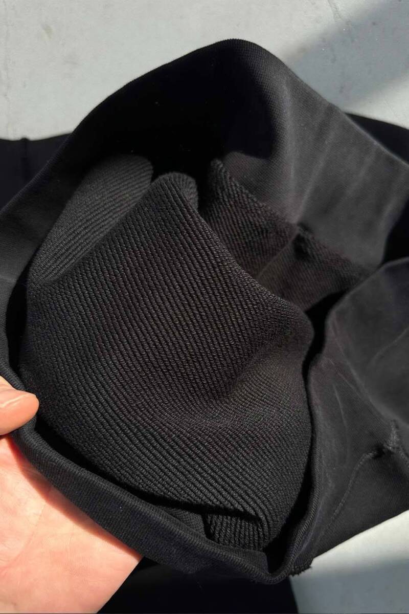 Siyah Handmade Distressed Oversize Boxy Fit Hoodie - 5