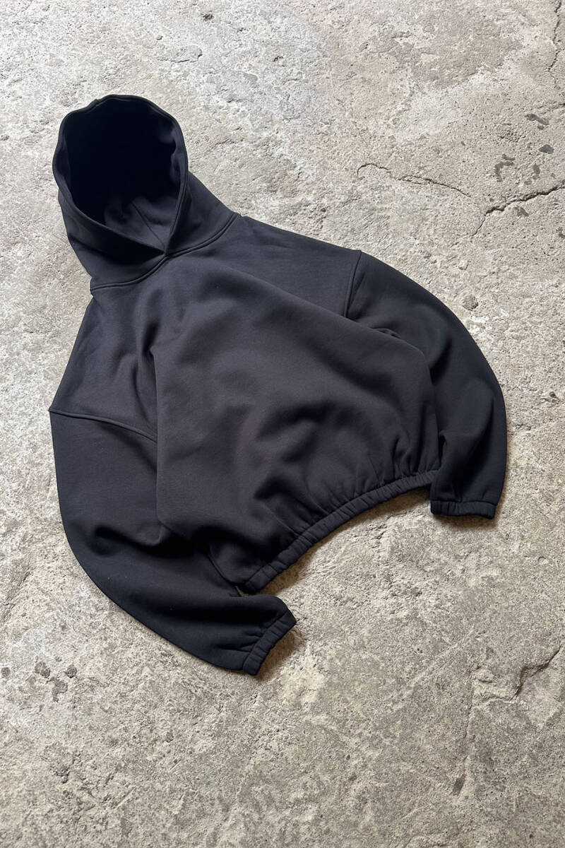 Siyah Heavyweight (550GSM) Oversize Boxy Fit Hoodie - 3