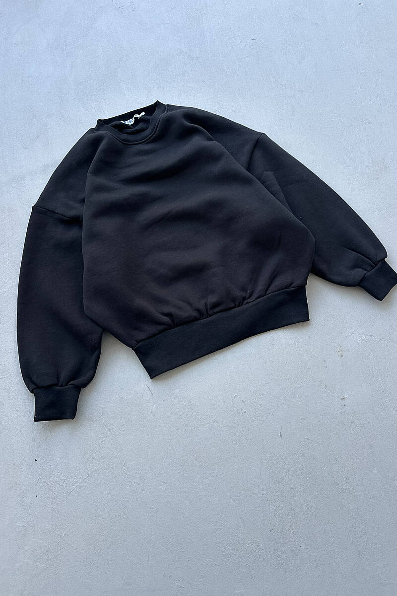 Siyah Heavyweight (550GSM) Oversize Boxy Fit Sweatshirt - SOLDOUT (1)