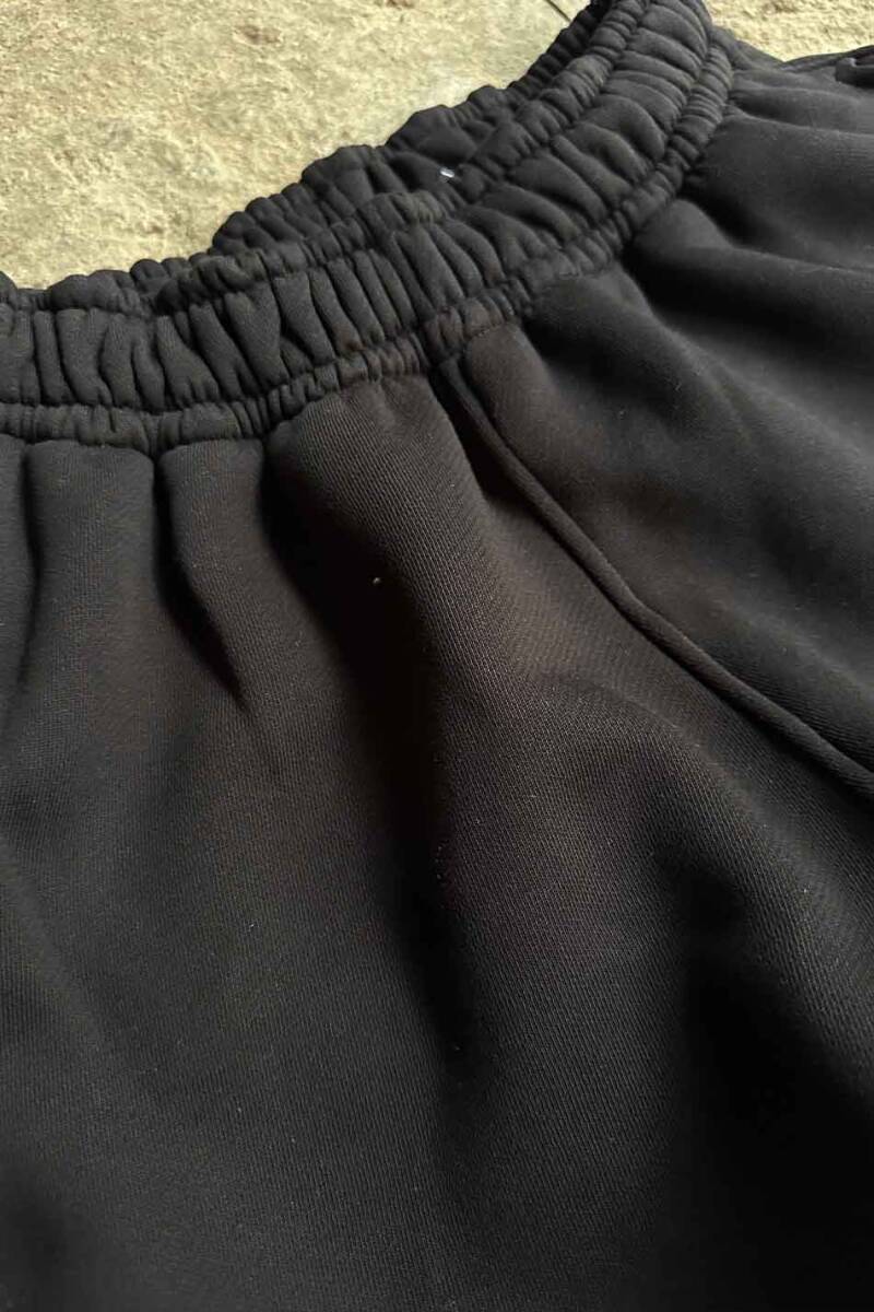 Siyah Heavyweight (550GSM) Baggy Eşofman - 3