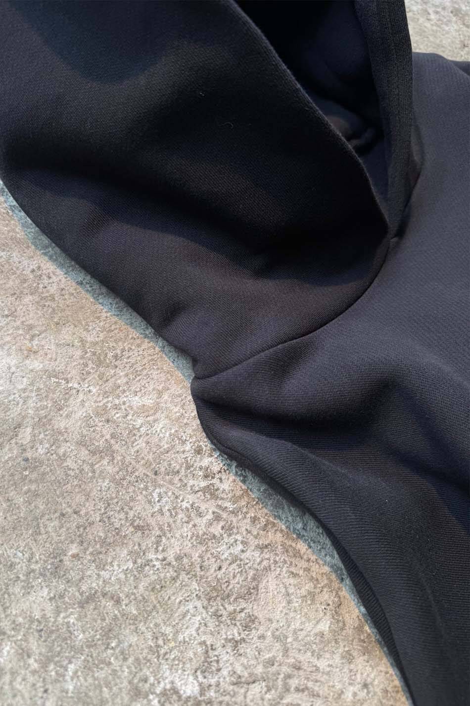 Siyah Heavyweight (550GSM) Oversize Boxy Fit Hoodie - 2
