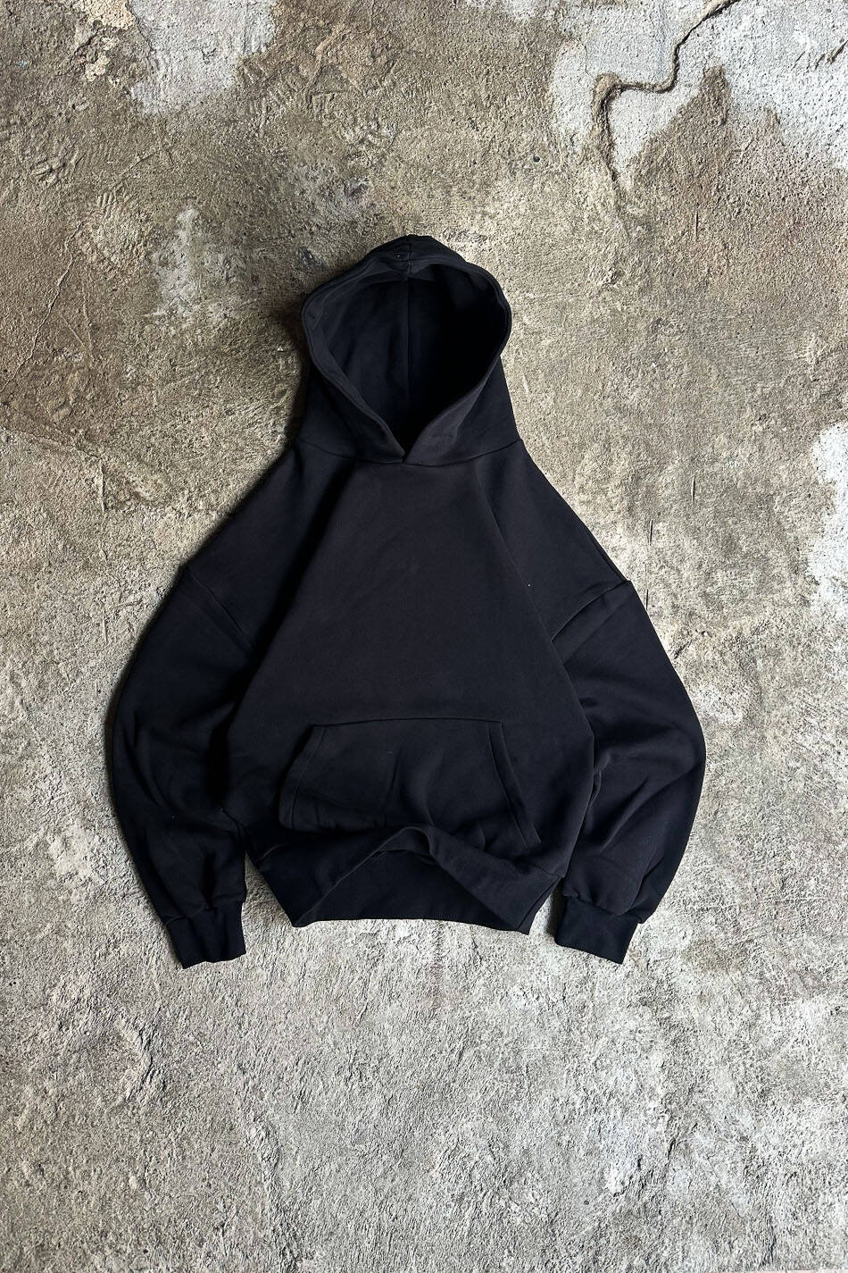 Siyah Heavyweight (550GSM) Oversize Boxy Fit Hoodie - 1