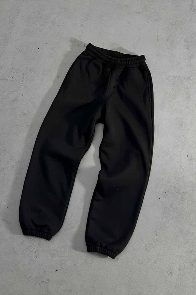 Siyah Heavyweight (550GSM)Lastik Paçalı Eşofman - SOLDOUT (1)